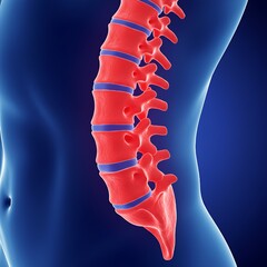 "Cervical Spine Anatomy: Detailed 3D Illustration of Neck Vertebrae"