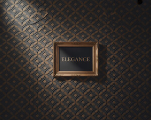 vintage background with golden frame