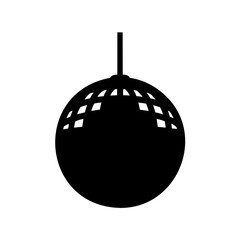 A Simple Black and White Disco Ball Ready to Get the Party Started