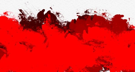 Red watercolor ink splash paint white background abstract texture artistic brush grunge colorful for business flyer template