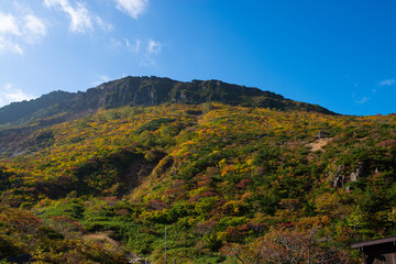 秋の安達太良山