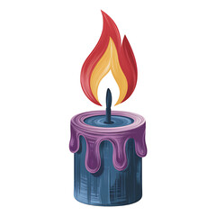 burning candle vector illustration