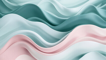 Elegant Flowing Waves of Pastel Colors and Soft Textures