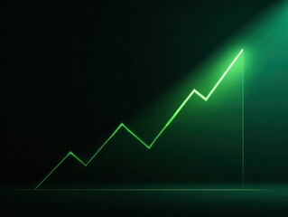 abstract business financial background with glowing graph line