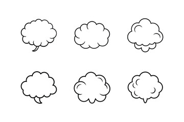 steam cloud icon line art vector illustration