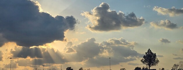 sunset with colorfull clouds