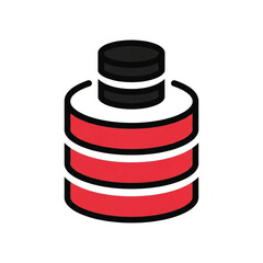 Battery Icon Red Power Charge Level Vector