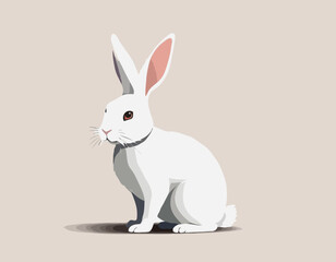 White easter rabbit