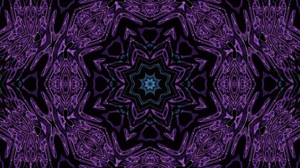 Abstract neon kaleidoscope mandala acid background glowing with octagonal grid symmetry, futuristic fractal geometry forming endless luminous motion patterns - Powered by Adobe