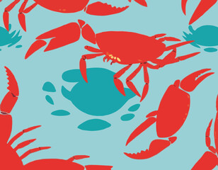 Red crab vector illustration