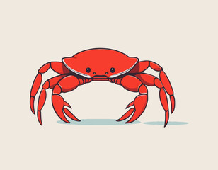 Red crab vector illustration