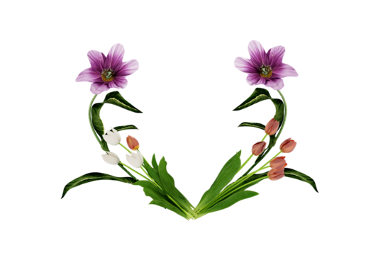 bouquet of pink flowers greeting, celebrating flowers