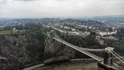 Clifton Suspension Bridge on a rainy English afternoon