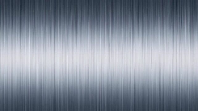 Brushed Metal Texture Background with Vertical Grain and Horizontal Light Reflection.