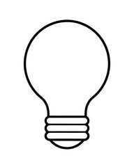 3d a black and white drawing of a light bulb