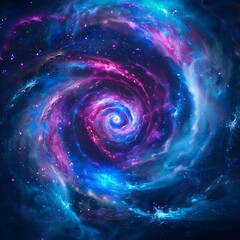 Celestial vortex: A stunning exploration of a swirling cosmic nebula formation