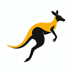 kangaroo silhouette vector