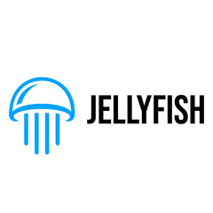 jellyfish flat minimalist logo design
