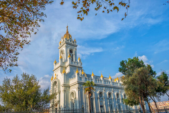 Bulgarian St. Stephen Church (Iron Church) in Golden Horn, Istanbul, Turkey. 120 years old Bulgarion Orthodox Iron Church in Istanbul Reopens After Restoration.