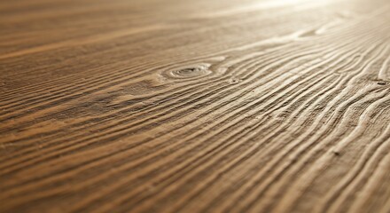 Textura de madera rústica con veta visible. Luz cálida resalta patrones naturales en superficie antigua