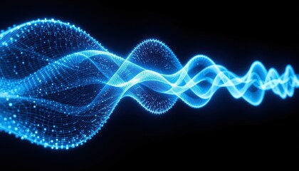 Experience the future with this stunning blue wave visualization, perfect for technology, science, and innovative business concepts that need a modern touch