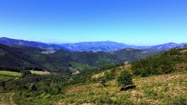 panorama of the mountains in summer