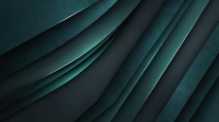 Elegant layered teal fabric-like folds on dark abstract background, creating depth, luxury, and modern sophistication in minimalist design