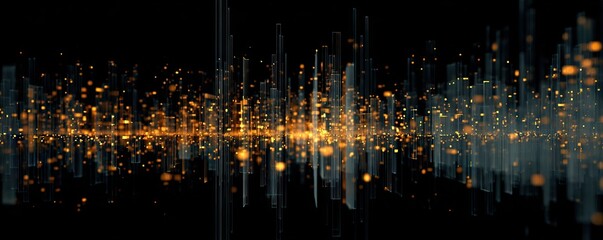 Modern digital abstract 3D background. Can be used in the description of network abilities, technological processes, digital storages, science, education, etc.