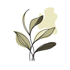 Flat design boho wall art illustration