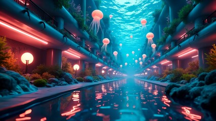 Futuristic Underwater Metropolis