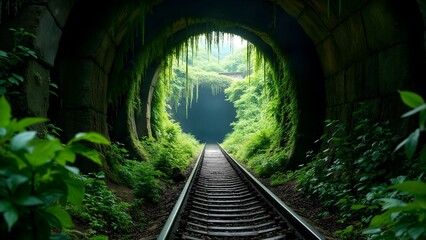 Urban Subway Station Overrun by Rainforest
