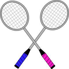  Illustration of a badminton racket