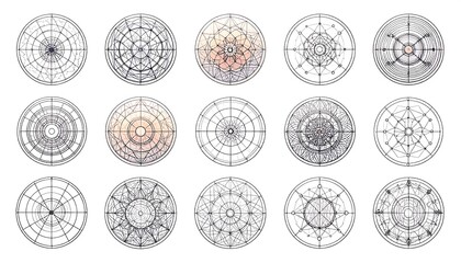 Collection of intricate circular designs