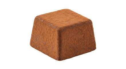 Delicious chocolate truffle isolated, dusted with cocoa powder, a sweet treat for dessert lovers and confectionery enthusiasts