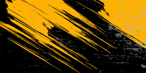 Yellow Black Grunge Abstract Background © moh