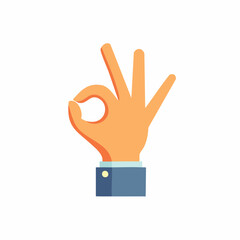 Fototapeta premium Hand Gesturing OK Perfect Agreement Success Satisfaction Approval Sign