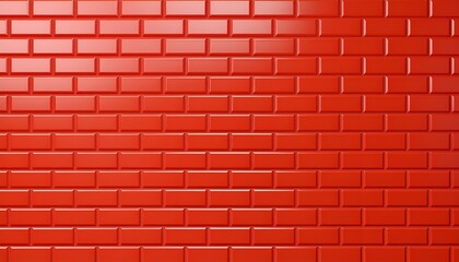 Obraz premium Vibrant Red Brick Wall Texture Background - Seamless Pattern For Design And Decoration