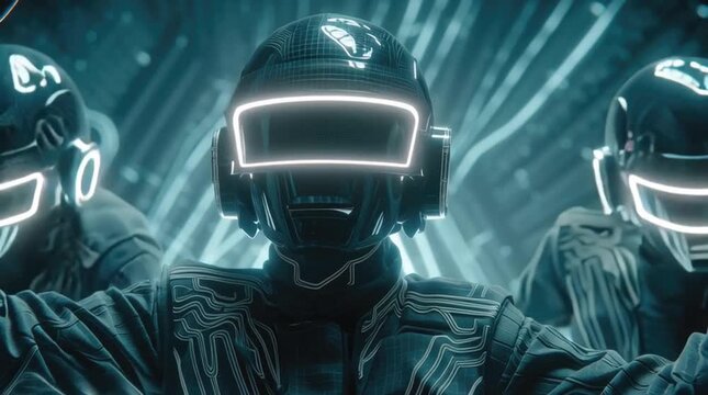 Daft Punk-esque Robots in a Futuristic Setting