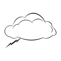 Cloud-Shaped Chat Bubble Icon - White Fill Transparent PNG