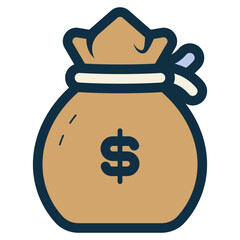 money bag with dollar symbol icon