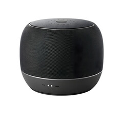 Obraz premium Smart speaker isolated on transparent background for voice assistant control