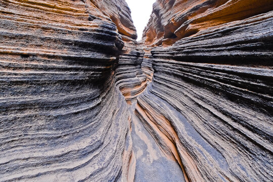 Las Grietas canyons in Mount Blanca Lanzarote Spain