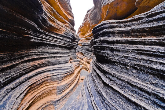 Las Grietas canyons in Mount Blanca Lanzarote Spain