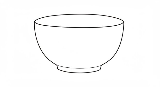 Contorno de taz&oacute;n blanco vac&iacute;o ilustraci&oacute;n digital simple estilo minimalista sobre fondo claro limpio y vers&aacute;til para dise&ntilde;o.