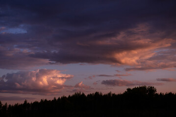 sunset in the clouds