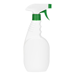 cleaning products with dispensers isolated on white background