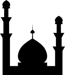 Taj Mahal silhouette vector illustration