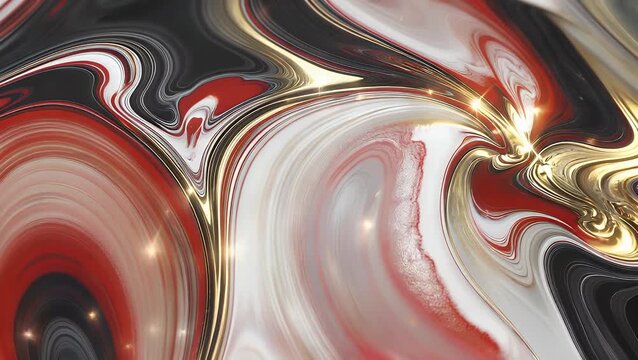 non representational explosion of crimson ebony ivory and metallic colors with vigorous texture and movement generating lively sensory encounter for creative manifestations and layouts with artificia