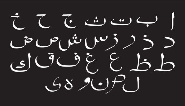 Arabic Calligraphy of Word alif to yha. Islamic calligraphy. Arabic Islamic calligraphy symbols with dandelion vector illustration. Close-up of Man Writing Arabic Calligraphy. 