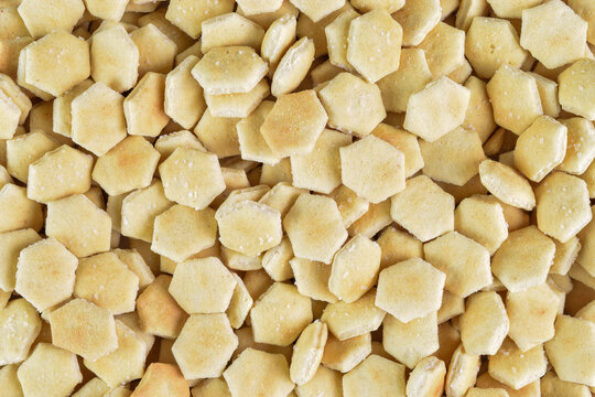 Fresh Oyster Crackers Background - Close Up